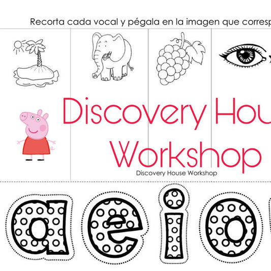 Recorta y Pega las Vocales (Hojas de Tareas)