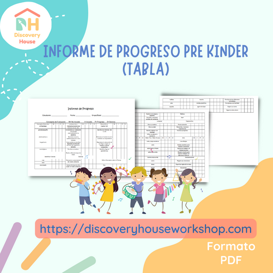 Informe de Progreso Pre Kinder (Tabla)