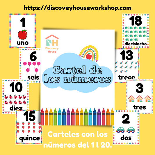 Carteles de los Números 1-20