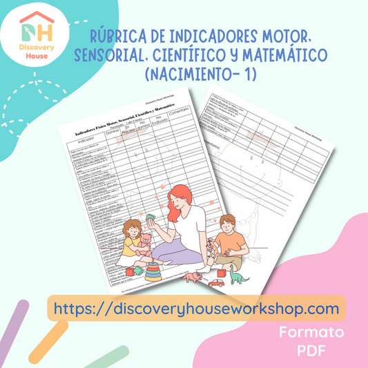 Rúbrica de Indicadores Motor, Sensorial, Científico y Mat.