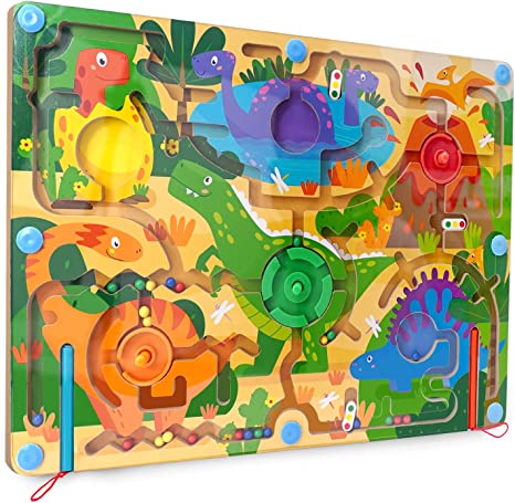 WOOD CITY Magnetic Maze Board Game